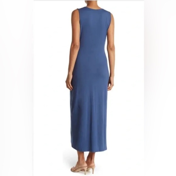 T Tahari Front Twist Crew Neck Sleeveless Maxi Dress Size S - Picture 2 of 6
